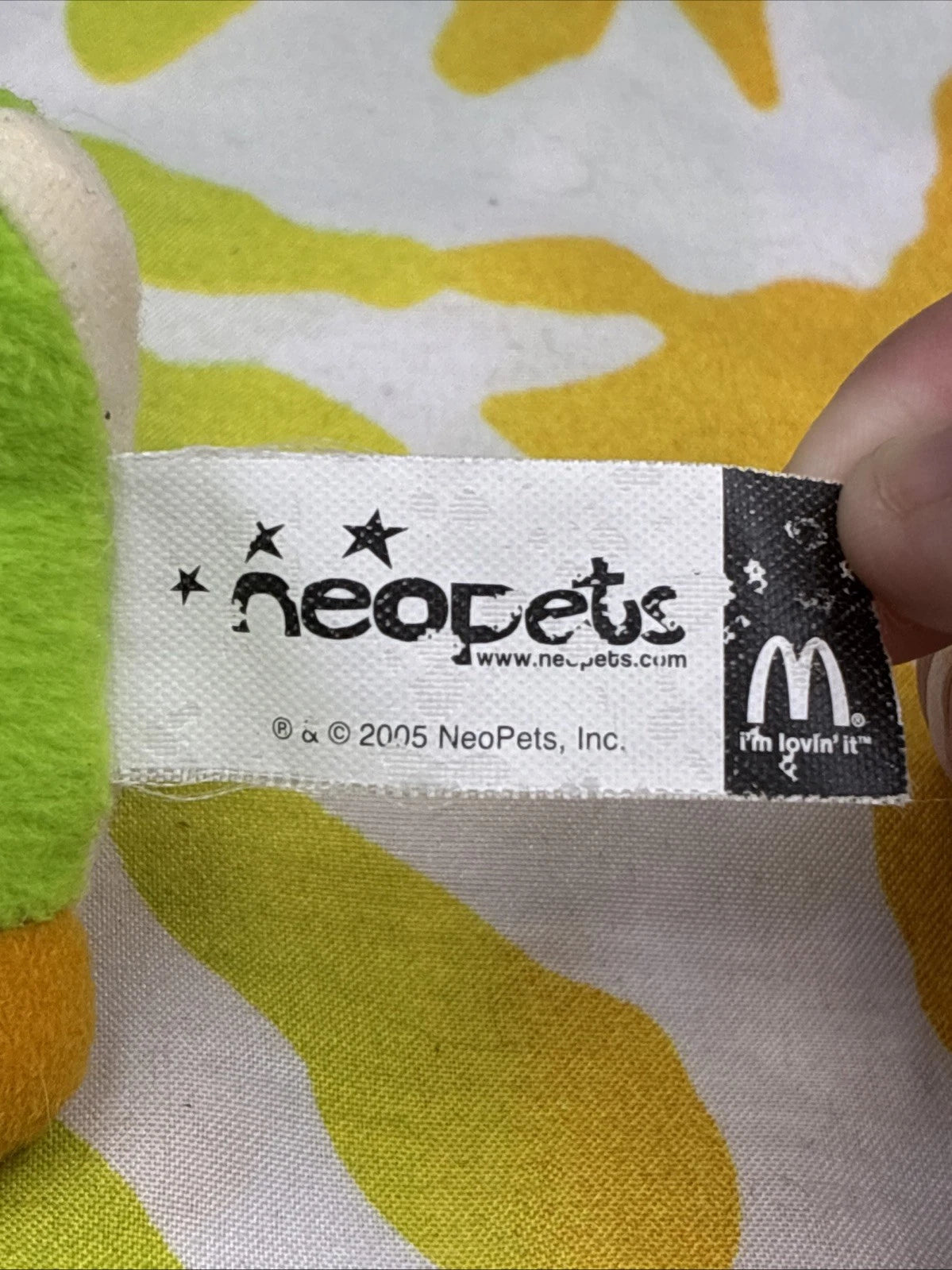 Neopets McDonald’s Green Bruce Happy Meal 5” Plush Toy 2005