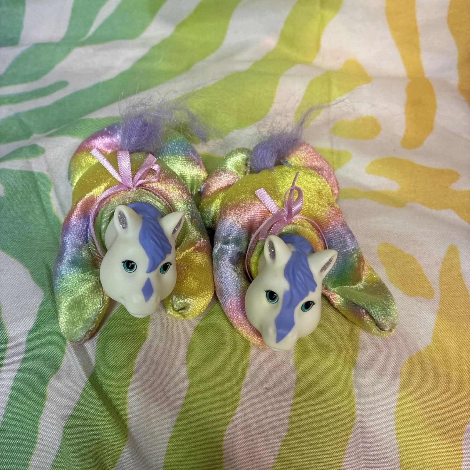 Unicorn Baby Surprise Skyla Mother W/ 2 Babies Pastel Tie Dye Plush