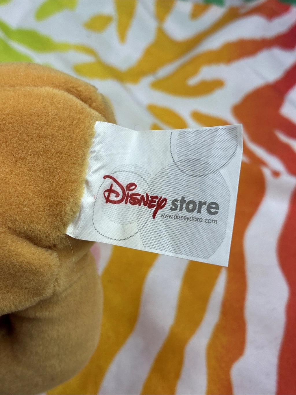 Disney Store Winnie The Pooh 8” Easter Bunny Beanbag Plush W/ Pink Gingham