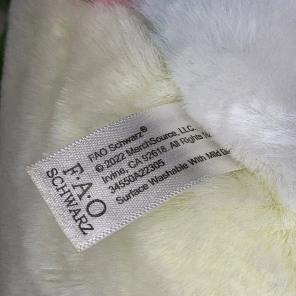 FAO Schwarz Chibi Pals Pastel Tie Dye Bunny Stuffed Animal Plush