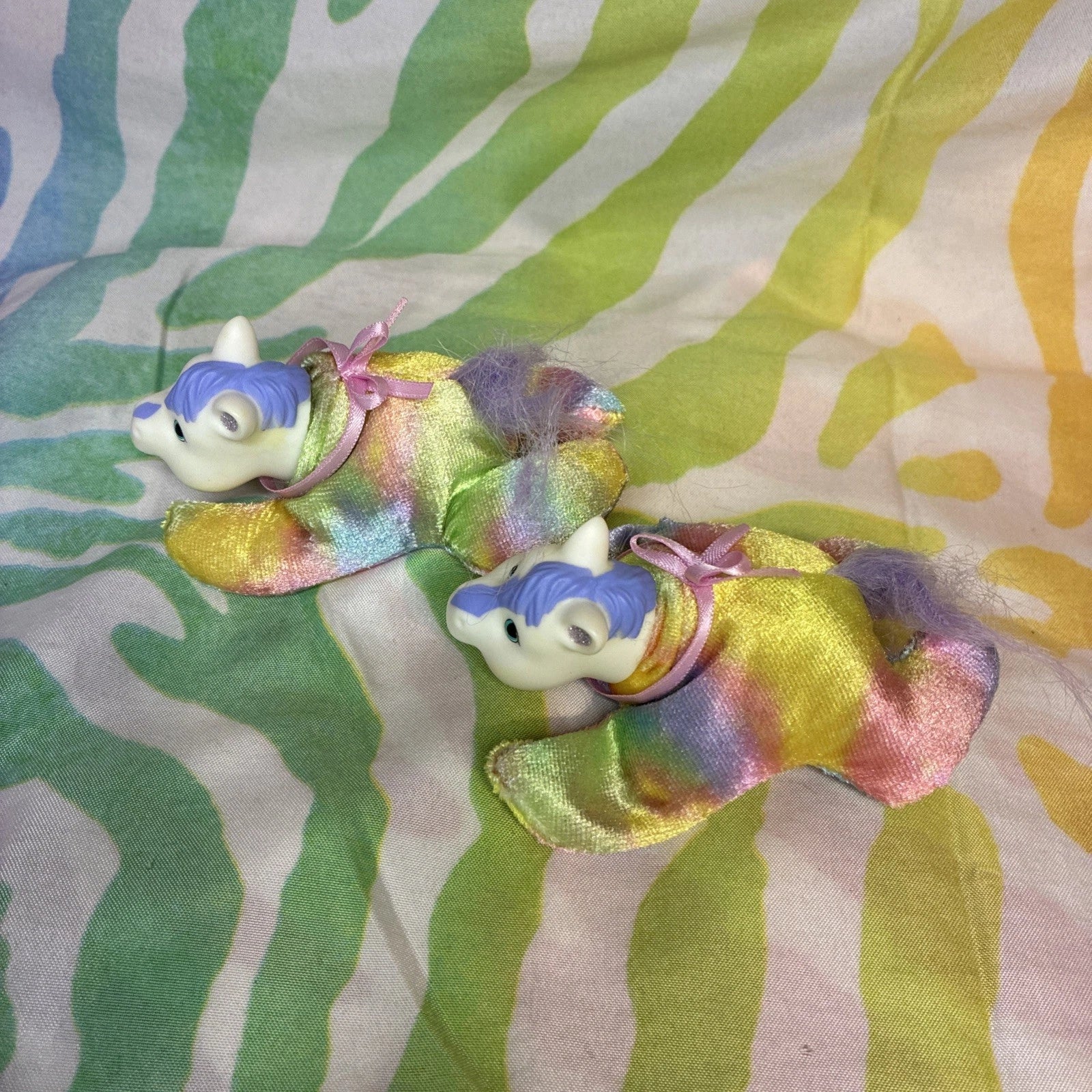 Unicorn Baby Surprise Skyla Mother W/ 2 Babies Pastel Tie Dye Plush