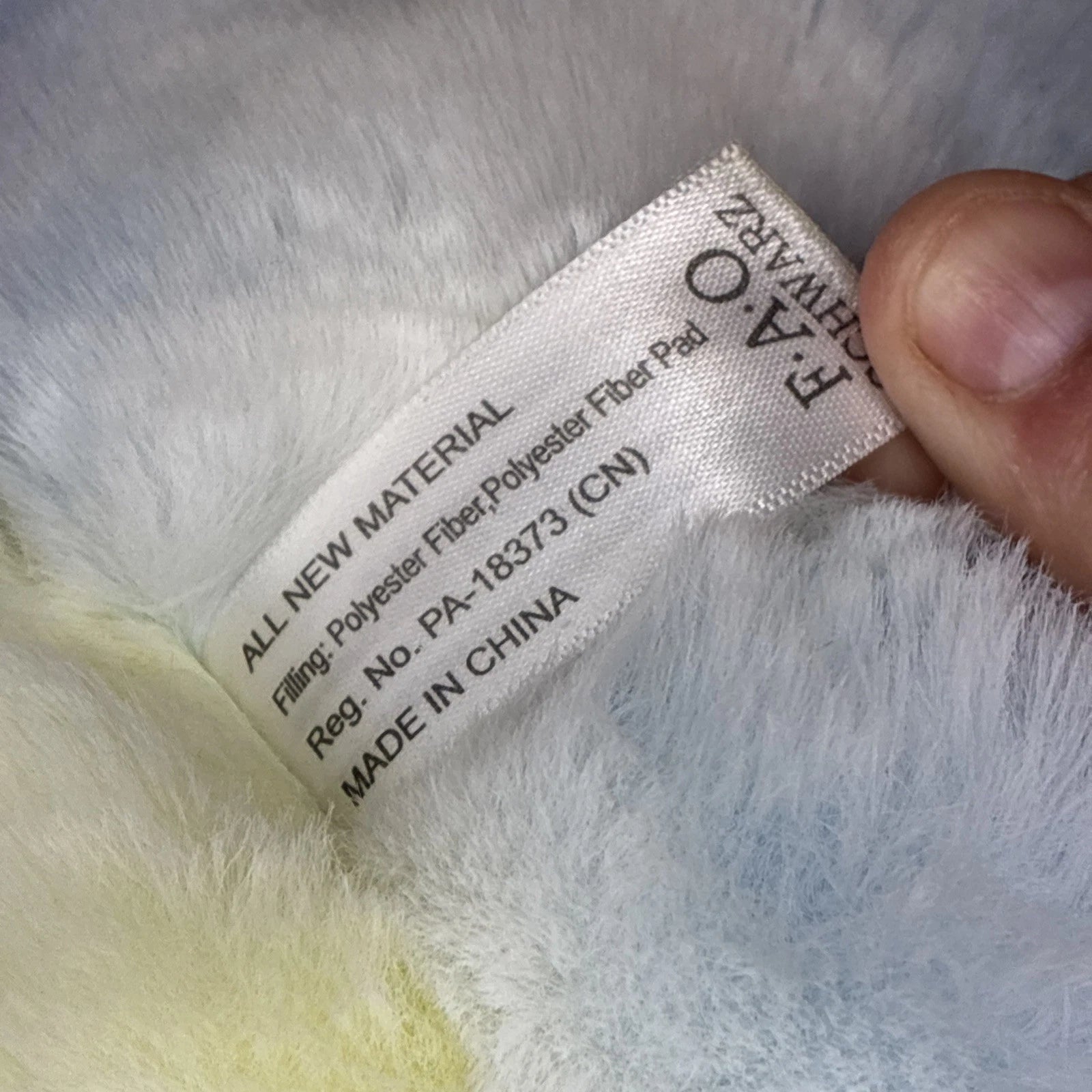 FAO Schwarz Chibi Pals Pastel Tie Dye Bunny Stuffed Animal Plush