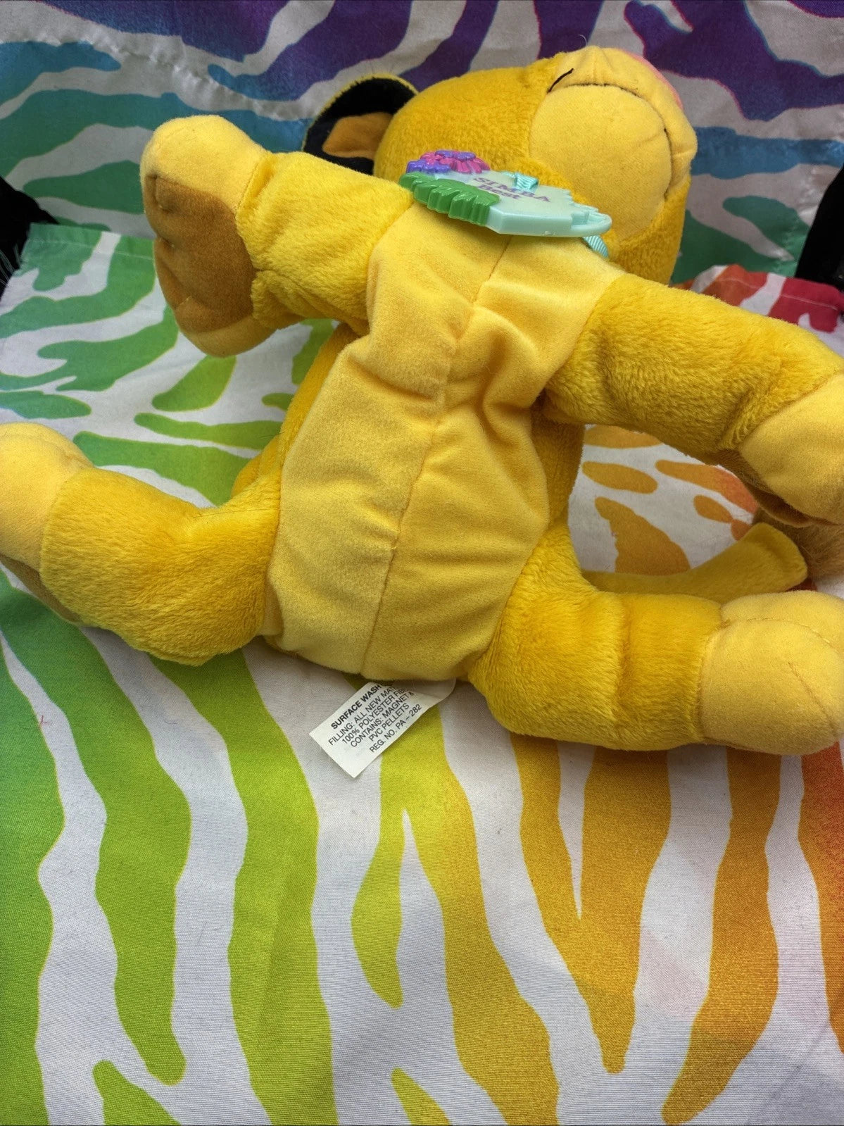 Disney Lion King Sweetheart Simba & Nala Kissing Plush Set W/ Necklaces 2002