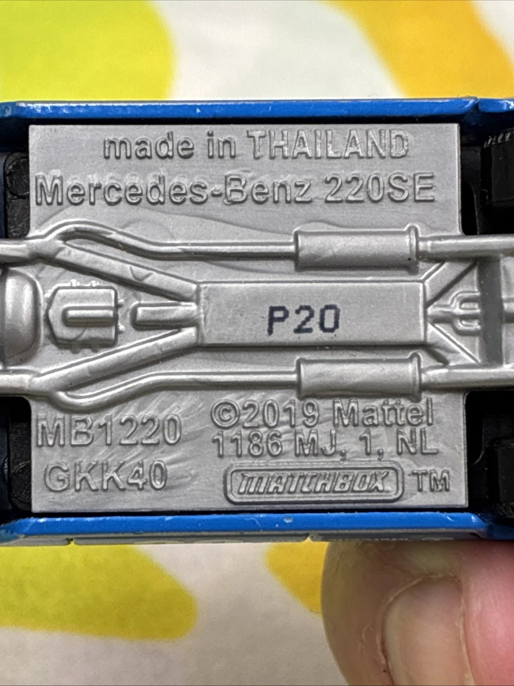 Matchbox Blue 1962 Mercedes-Benz 220 SE Diecast Car Loose 2019